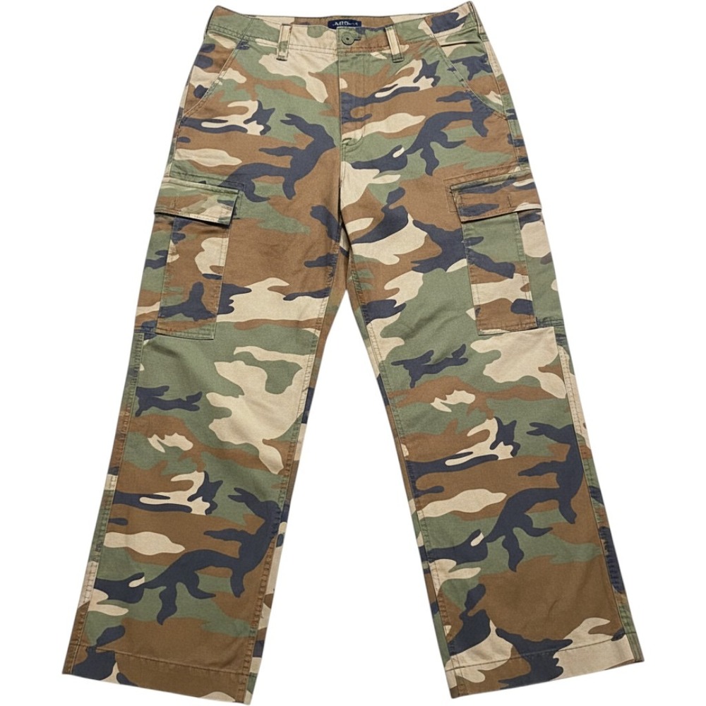 Gap Cargo Pants Mens 32x30 Camo Green Woodland Straight Leg Utility Vintage Y2k